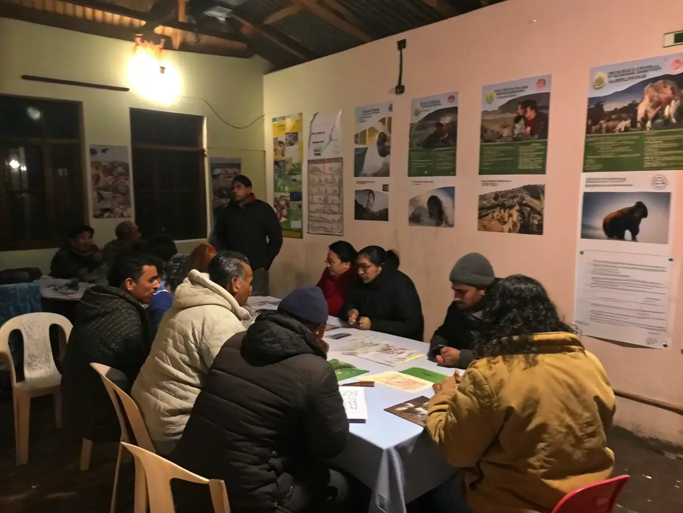 A photograph of a community workshop on wildlife conservation, illustrating the organization's efforts to educate and engage the public in environmental stewardship.